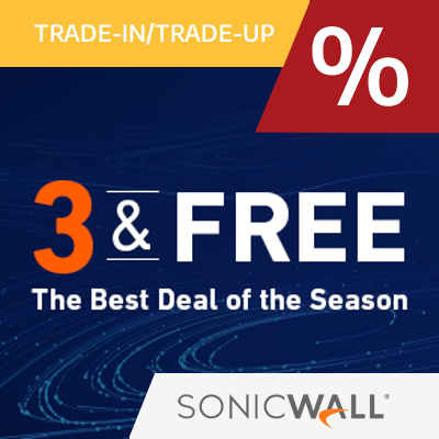 SonicWall Firewalls "3 & free" Promotion