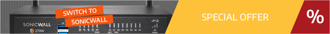 SonicWall TZ 270 Firewalls „Switch to SonicWall“ SMB Promo