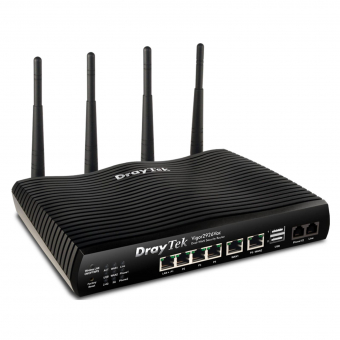 DrayTek Vigor 2926Lac DualWAN Gigabit Router mit 1x SIM-Karten-Slot (LTE), mit 2xGigaBit WAN, 4xGigaBit LAN, 2xUSB, 50xVPN, VLAN, WLAN nach 802.11ac WAVE 2 (5GHz)