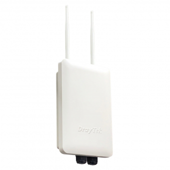 DrayTek Vigor Outdoor AP918R 802.11ac Mesh-WLAN Outdoor Access Point im IP67 zertifizierten wetterfesten Plastikgehäuse und 2.4 und 5Ghz Frequentband, 1 x GBit LAN mit PoE, geeignet für Wand- und Mastmontage