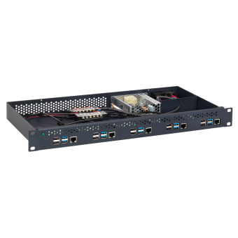 Rackmount.IT Rack Mount Kit with power supply for 5 units Raspberry Pi 4