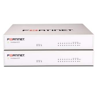 Fortinet FortiGate 61F Firewall Cluster (FG-61F-HA) mit Advanced Threat Protection (ATP) Bundle, 1 Jahr