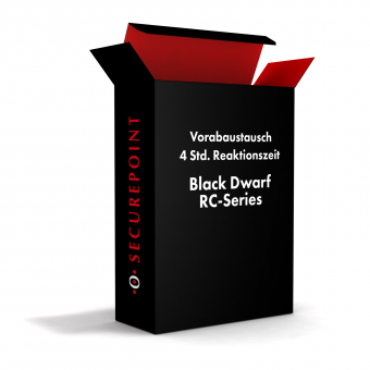 Securepoint (VAT) Vorabaustausch mit 4 Stunden Reaktionszeit für Black Dwarf G3 VPN, Lizenz verlängern oder erstmalig kaufen, 1 Jahr