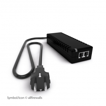 Proprietary PoE injector with AC power adapter for FortiAP-112D and FortiAP-222B.