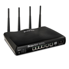 DrayTek Vigor 2926Lac DualWAN Gigabit Router mit 1x SIM-Karten-Slot (LTE), mit 2xGigaBit WAN, 4xGigaBit LAN, 2xUSB, 50xVPN, VLAN, WLAN nach 802.11ac WAVE 2 (5GHz) 