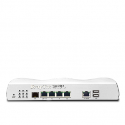 DrayTek Vigor 2862 Annex-A Dual-WAN-Router mit integriertem VDSL2/ADSL2 Modem als WAN1 und GigBit Ethernet-WAN2, 4xGigaBit-LAN, 2xUSB, 32xVPN