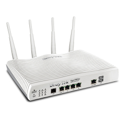 DrayTek Vigor 2862Vac Annex-B Dual-WAN-Router mit integriertem VDSL2/ADSL2 Modem als WAN1 und GigBit Ethernet-WAN2, 4xGigaBit-LAN, 2xUSB, 32xVPN, WLAN nach 802.11ac WAVE 2 (5GHz), VoIP 